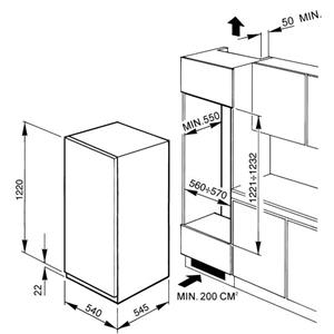 Smeg FR205APL7 Kühl-gefrierkombination | Einbau