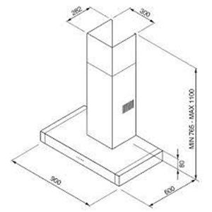 Smeg KSE90X1 Hood | Built-in
