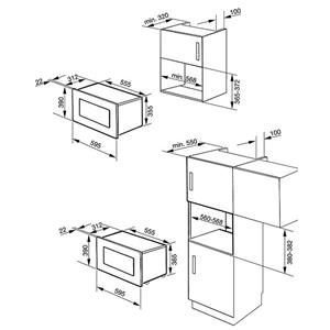 Smeg MP322X Four à micro-ondes | Intégré | À encastrer, 22 L, 850 W