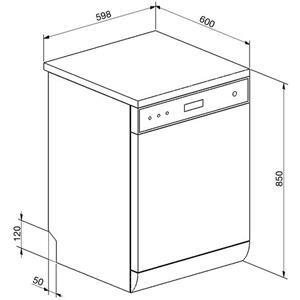 Smeg LVS135FX Geschirrspüler | Freistehend