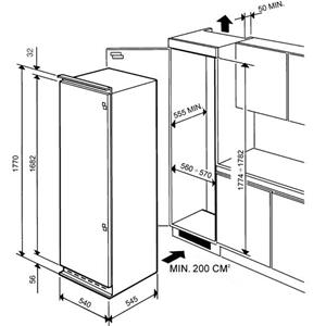 Smeg FR3102P Réfrigérateur-congélateur | Intégré | Classe énergétique A++ | 297 L, À encastrer, 35 dB