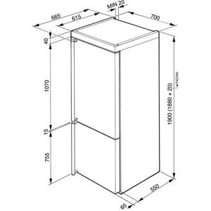 Smeg FA800AO9 Réfrigérateur-congélateur | Pose libre | Classe énergétique A+ | 346 L, No Frost (réfrigérateur), SN-ST