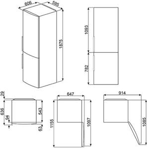Smeg FC336XPNF1 Frigorífico-congelador | Nevera de vino | Clase energética A+ | 297 L, No Frost (frigorífico), 44 dB