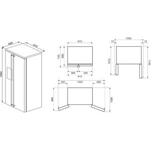 Smeg SBS8004PO Frigorífico-congelador | Instalación libre