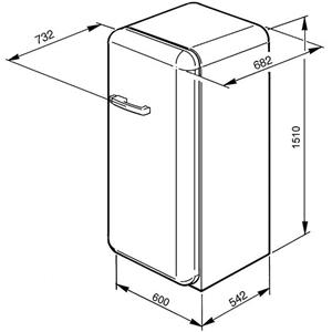 Smeg FAB28RDBB Fridge-freezer | Freestanding