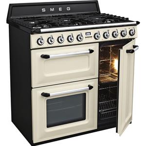 Smeg TR93P Cuisinière | Haut | Classe énergétique B | Cuisine, crème, Boutons