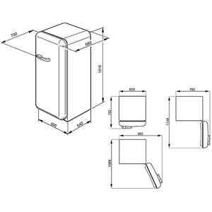 Smeg FAB28LR1 Réfrigérateur-congélateur | Pose libre