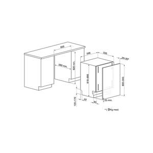 Smeg STLA825A-1 Lavavajillas | Totalmente ocultable  | Clase energética A+++ | Totalmente ocultable, acero inoxidable, Botones