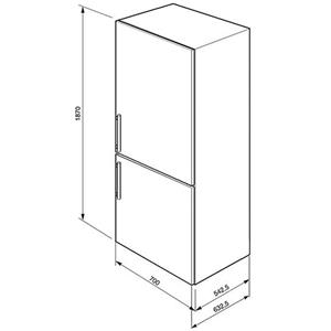 Smeg FC40MNE Frigorífico-congelador | Instalación libre