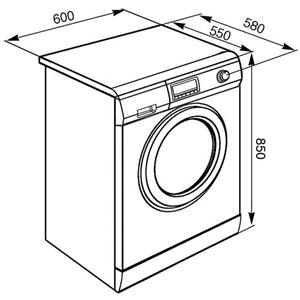 Smeg SLB147XD Waschmaschine | Freistehend | Energieklasse A+ | Frontlader, B, 78 dB