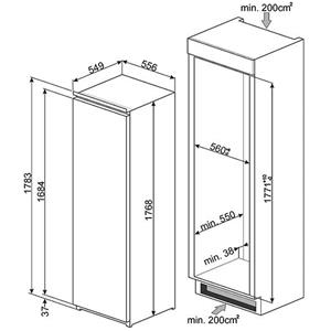 Smeg SD7323LFLD2P Réfrigérateur-congélateur