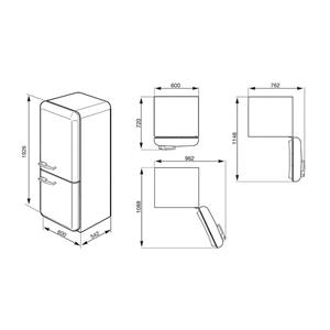 Smeg FAB32LP1 Réfrigérateur-congélateur | Pose libre