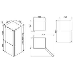 Smeg FA8003AOS Réfrigérateur-congélateur | Pose libre | Classe énergétique A+ | 356 L, No Frost (réfrigérateur), SN-T