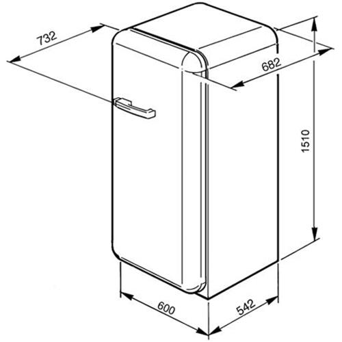 Smeg FAB28RG1 Frigorífico-congelador | Nevera de vino | Clase energética A++ | 248 L, Instalación gratuita, 39 dB