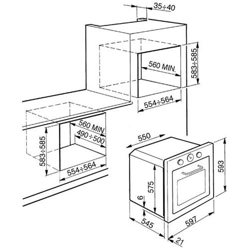 Smeg F67 Backofen | Einbau