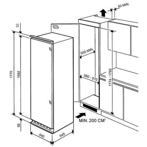 Smeg FR310APL1 Réfrigérateur-congélateur | Encastré