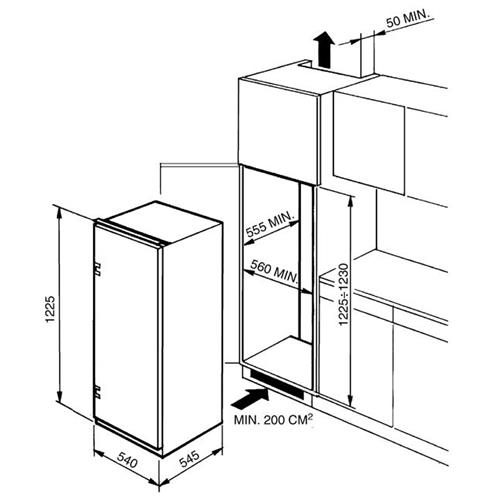 Smeg FL227APZD Kühl-gefrierkombination | Einbauversion | Energieklasse A+ | Einbauversion, 40 dB, 2 kg/24 h