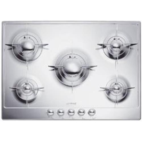 Smeg P705 Plaque de cuisson | Intégré | acier inoxydable, À encastrer, Gaz