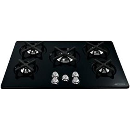 Smeg P755SN Plaque de cuisson | Intégré | Noir, À encastrer, Gaz