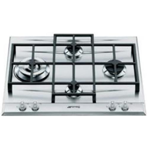 Smeg P1641XD Plaque de cuisson | Intégré | acier inoxydable, À encastrer, Gaz