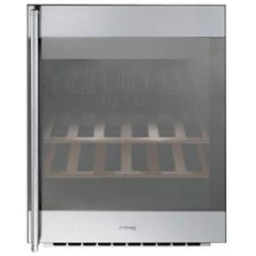 Smeg CVI38X Vinoteca | Nevera de vino termoeléctrico | Para empotrar, 38 botella/botellas, luz interior