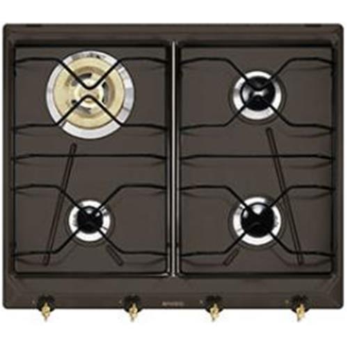 Smeg SRV864C Plaque de cuisson | Intégré | Marron, À encastrer, Gaz