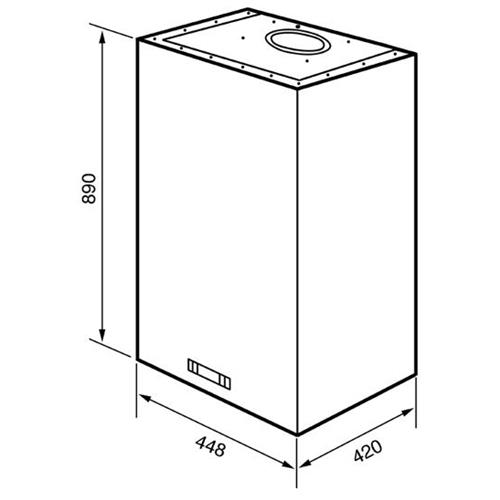 Smeg KQ45X Dunstabzugshaube | Einbau | 710 m3/h, Ansaug-/Filterbetrieb, 65 dB