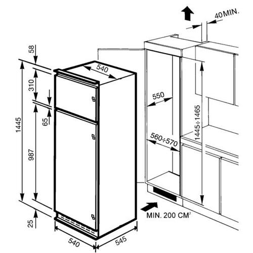 Smeg FR232APSX Réfrigérateur-congélateur | Pose libre | Classe énergétique A+ | 218 L