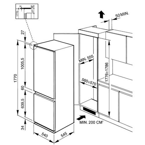 Smeg CR3362P Frigorífico-congelador | Nevera de vino termoeléctrico | Clase energética A++ | 273 L