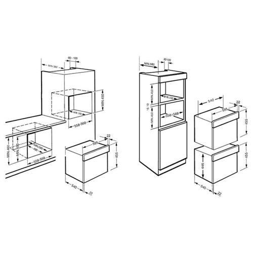 Smeg SC45VNE2 Backofen | Einbau | Elektroofen, 35 L, Schwarz