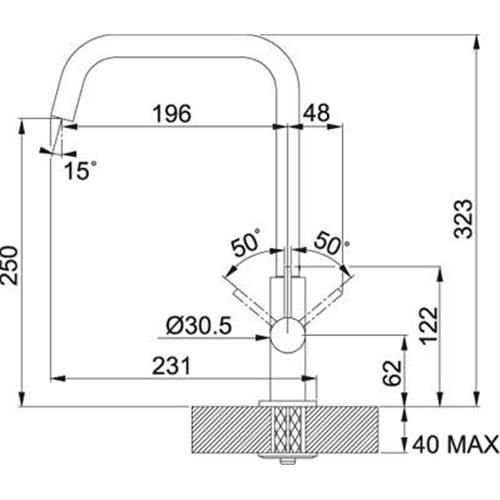 Franke Maris Canna girevole Bianco - 115.0200.088 Grifo y mezclador
