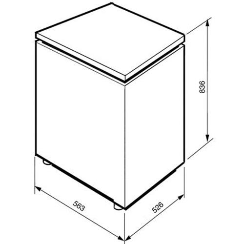 Smeg CF100AP Congélateur | Pose libre | 98 L, 6 kg/24 h, Étoile de mer
