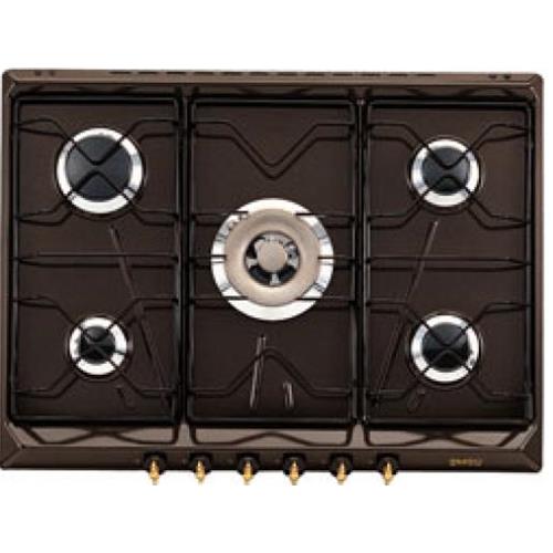 Smeg SRV876D6 Kochfeld | Einbauversion | Schwarz, Einbauversion, Gas