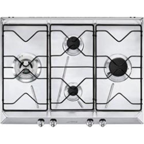 Smeg SRV574XN3 Placa de cocción | Nevera de vino termoeléctrico | Para empotrar, Gas, 4 fogones