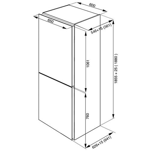 Smeg F32BCR Réfrigérateur-congélateur | Pose libre | Classe énergétique A+ | 214 L, Rouge