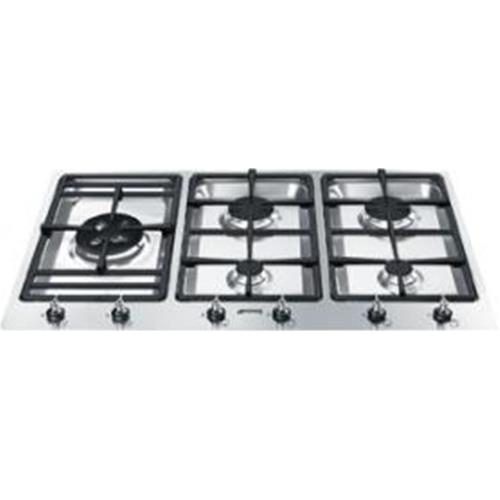 Smeg PSF906-4 Kochfeld | Einbauversion | Edelstahl, Einbauversion, Gas