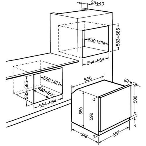 Smeg SFP390X Backofen | Einbau
