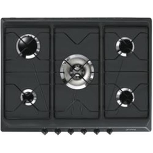 Smeg SRV576A6 Kochfeld | Einbauversion | Schwarz, Einbauversion, Gas