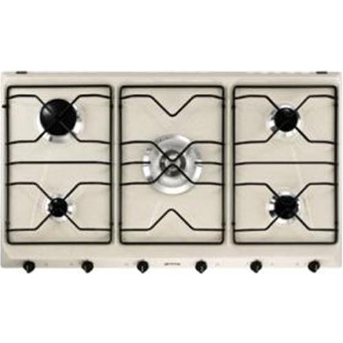Smeg SRV596AV6 Plaque de cuisson | Intégré | crème, À encastrer, Gaz