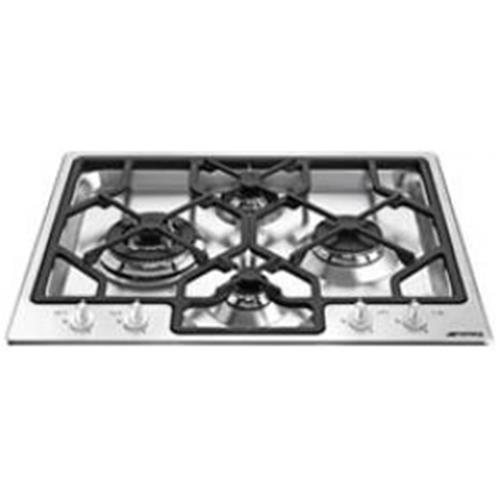 Smeg PGF64SC Plaque de cuisson | Intégré | acier inoxydable, À encastrer, Gaz