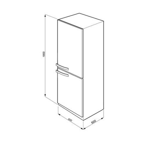 Smeg FC32APX Kühl-gefrierkombination | Freistehend