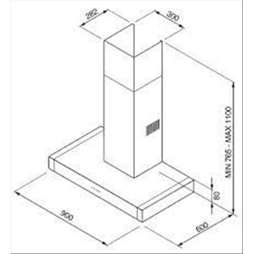 Smeg KSE90X1 Hood | Built-in