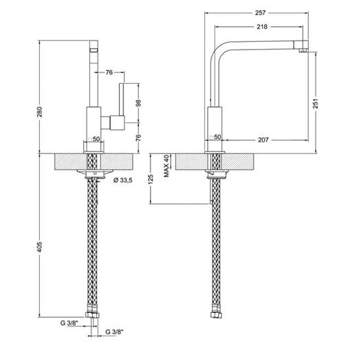 Smeg MFQ6-IS2 Robinet et mitigeur
