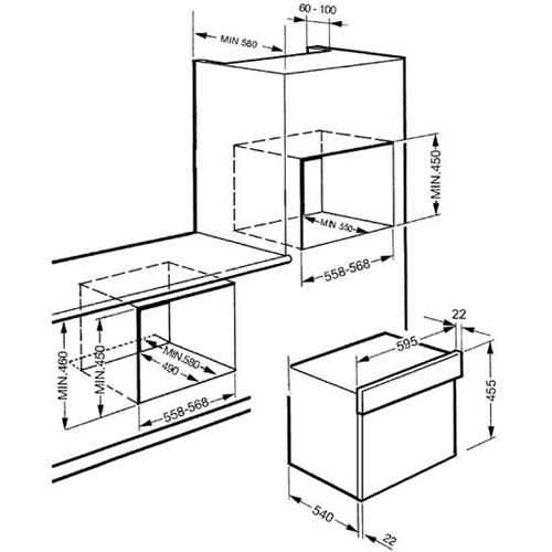 Smeg SC445MCX1 Backofen | Einbau | Klein, Elektroofen, 32 L