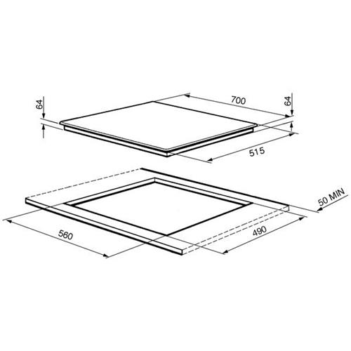 Smeg SI3733B Hob | Built-in