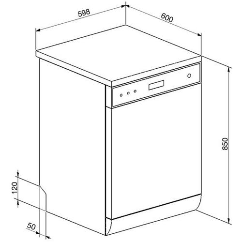 Smeg LVS135FX Geschirrspüler | Freistehend