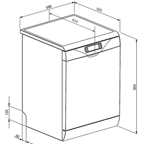 Smeg LVS137B Lavavajillas | Nevera de vino | Clase energética A | Instalación gratuita, Blanco, 13 comensales