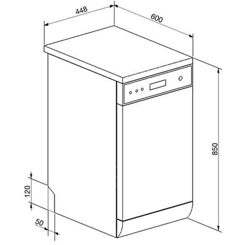 Smeg LVS4107X Geschirrspüler | Freistehend