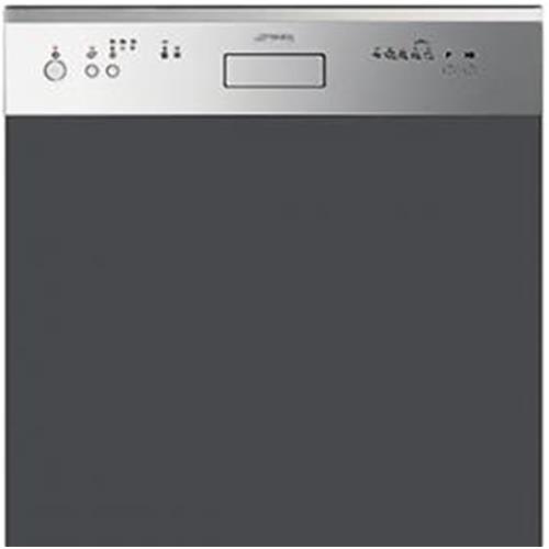 Smeg PLA6448X Lave-vaisselle | Semi-intégré | Classe énergétique A | Partiellement escamotable, acier inoxydable, 12 couverts