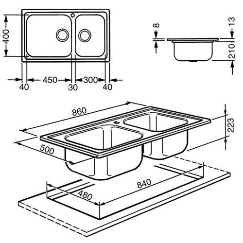 Smeg LGM862 Sink | Built-in